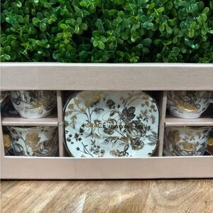 Grace Teaware NWT Fine Porcelain Floral Espresso Cup and Saucer Set